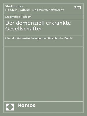 cover image of Der demenziell erkrankte Gesellschafter